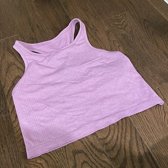 Lululemon Ebb To Street Racerback Crop Tank Top Wisteria Purple Womens Size 12 - Picture 2 of 7